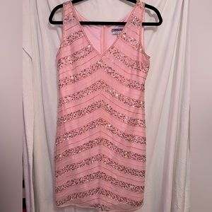Hailey Logan Size 9/10 Pink Sequin Mini Dress